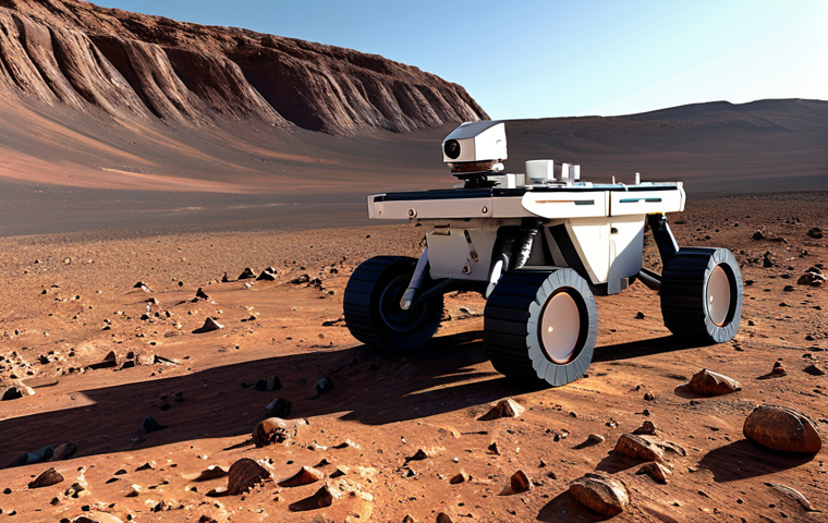 Martian Rover Analyzing a Rock**

"Perseverance rover on Mars, analyzing a rock sample in Jezero Crater, fully clothed, appropriate content, safe for work, perfect anatomy (of the rover), correct proportions, natural pose, professional photography, rocky Martian landscape background, detailed surface textures, modest lighting, emphasizing scientific exploration."

**