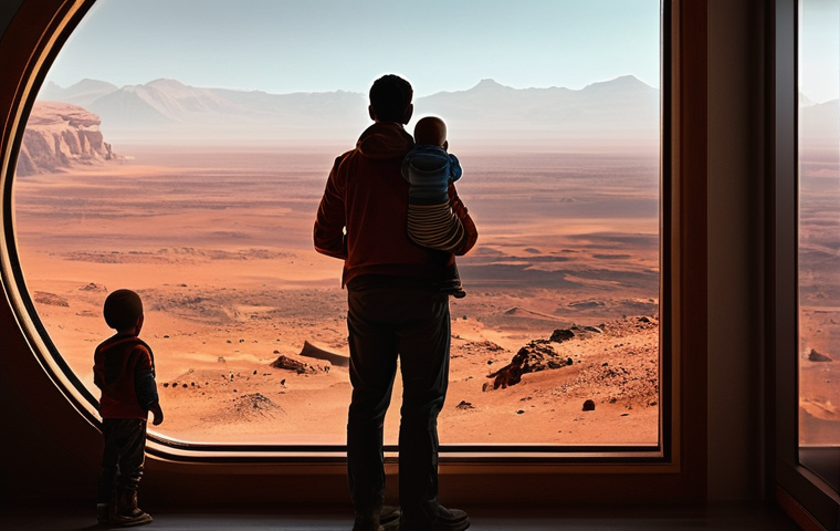 화성 탐사 임무의 장기적 목표 - **Automated Martian Farm with Human Oversight:**
    An interior shot of a brightly lit, pressurized...