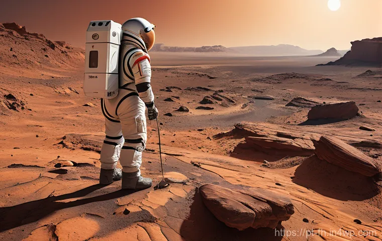 화성 탐사 임무에 필요한 학문적 지식 - **Prompt 1: Engineering and Robotic Pioneers on Mars**
    "A highly detailed, realistic illustratio...