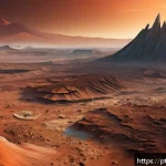 Home 23 화성 탐사와 우주 생명체의 존재 가능성 - A highly detailed, realistic scene of the Martian surface showcasing diverse geological formations s...